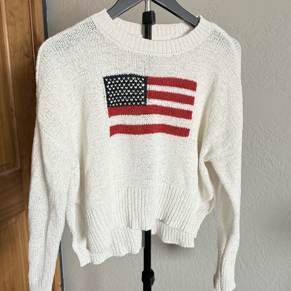 Moon + Mason Women's American Flag Sweater